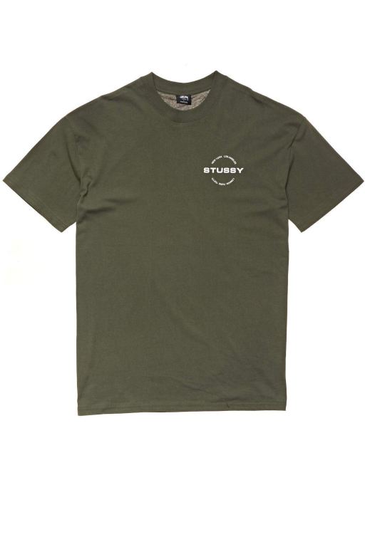 Stussy Mens City Circle SS T Shirt Green - GLIFQ4685